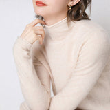 Merino Half-collar Wool Sweater for Women