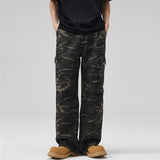 Paratrooper Camouflage Men and Women's, Multi-pocket Cargo Pants