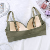 Gathering Bra T-back Suit for Women