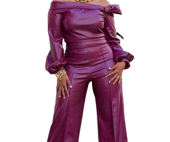 Personality Fashion Leather Suit for Women