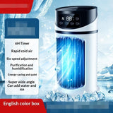 Portable USB Mini Air Conditioner | 6-Speed Air Cooler with Water Cooling | Humidifier | Quiet Desktop Fan for Home & Office