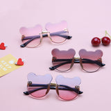 Cute Cat Ear, Frameless Sunglasses for Kids