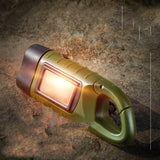 Outdoor Hand-cranked Power Generation Strong Light Solar USB Charging LED Flashlight