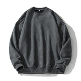 Suede Look Solid Color Casual Turtle Neck Sweatshirt for Men, Soft Premium Winter Pullover