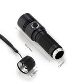 Ultra-thick Aluminum Alloy, USB Rechargeable Flashlight