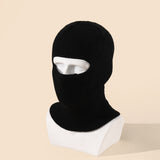 Single Hole, Solid Color Acrylic Mask, Knitted Hat