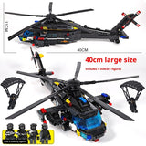 SWAT Police Helicopter Building Blocks Puzzle Toy for Kids