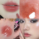 Black Tube, Glossy Milk Tea Color, Moisturizing Lip Oil
