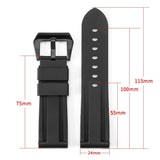 Waterproof Rubber Pin Buckle, Silicone Watch Strap (Pack of 2)