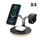 Compatible with Apple, 3 in 1 Magnetic Wireless Charger, 15W Magsafe Charging Station