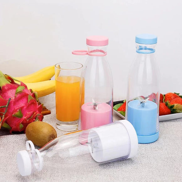 Electric USB Wine Bottle Juicer Cup, 6-leaf Cutter Head for Households
