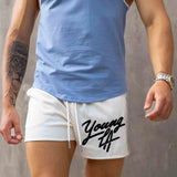 Quick-drying Mesh Casual Sports, American Style, Below the Knee, Cropped Beach Shorts