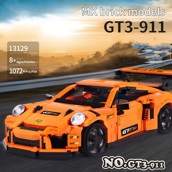 Technology Machinery, GT3 Racing Car, Sports Car Model, Children Assembling Building Blocks Toy