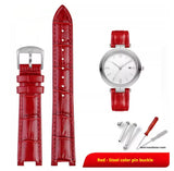 Slub Pattern Leather Watch Strap – Comfortable Flat Interface Replacement Band (Watch not Included)