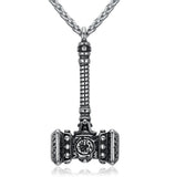 Vintage Nordic Rune Necklaces for Men, Stainless Steel Norse Runes Viking Pagan Elder Futhark Pendant, Amulet Fashion Jewelry