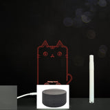 3D Acrylic Handwriting Message Board LED Light, Creative Note Lamp