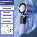Compact Folding Mini Fan with Ice Pack Cooling – Handheld & Neck Hanging Design