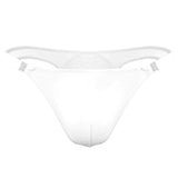Men's Translucent, Ice Silk, Low Waist Buckle, T-back Underwear