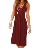 Sexy Dress with Solid Prints, Cotton Fitted Skirt