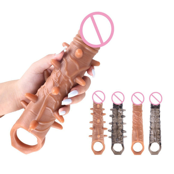 Extended Cover, Barbed Thick Penis Ring