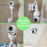 1080P WiFi Bulb Camera with 4× Zoom – E27 Home 5G WiFi Security & Alarm Monitor