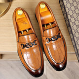 Men's Horse Buckle, British Style Business Casual Leather Shoes