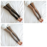 Translucent Plus Size Leggings, Fall and Winter Warm Fleece Lined Pantyhose, Women's Thermal Winter Tights