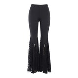 Women's Solid Color, Slim High Waist Flared Pants
