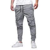 Drawstring Leisure Japanese Overalls, Men's Multi-pocket Trousers