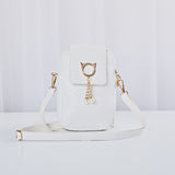 Mobile Phone Bags Women's Woven Pearl Tassel Cover Type Crossbody Shoulder Bag