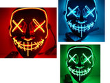 Black V Halloveen Horror Glowing Mask