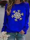 Christmas Creative Letter Print Crew Neck Sweatshirt for Women