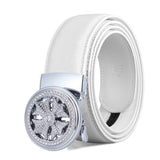 Men's Rotating Automatic Buckle Belt, 3.5 cm Wide Crystal Diamond Design