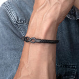 To my Man Love you Forever and Always Infinity - Leather Bracelet for Husbands, Dad and Sons