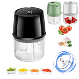 USB Rechargeable Electric Garlic Press, Portable Wireless Food Chopper Mini Complementary Food Mixer