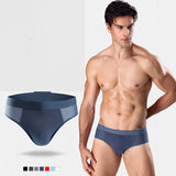 Men's Ice Silk, Hollow Mesh, Mid Waist Briefs