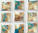 Nordic Watercolor Gold Foil Texture Printing Pillowcase or Cover