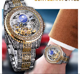 Forsining Skeleton Carved Tourbillon, Mechanical Luxury Men's Wristwatch
