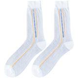 Pansy Jacquard Weave Thin Socks with Loose Cuff