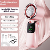 Compact Folding Mini Fan with Ice Pack Cooling – Handheld & Neck Hanging Design
