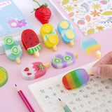 Summer Ice Cream, Colorful Eraser Set