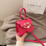 Mini One Shoulder Handbag, Stereotype Crossbody Small Square Messenger
