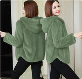 New Winter Thick Fur-lined Hooded Coat, Small Jacket