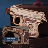 3D Puzzle Wooden Hideout Gun, Mechanical Construction Model Craft Kits