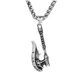 Vintage Nordic Rune Necklaces for Men, Stainless Steel Norse Runes Viking Pagan Elder Futhark Pendant, Amulet Fashion Jewelry