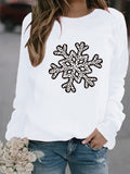 Christmas Creative Letter Print Crew Neck Sweatshirt for Women