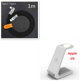3 in 1 Fast Charging Station Wireless Charger Stand, Wireless Quick Charge Dock Phone Holder