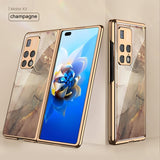 Foldable Screen Phone Case All-inclusive Electroplated Glass Shell