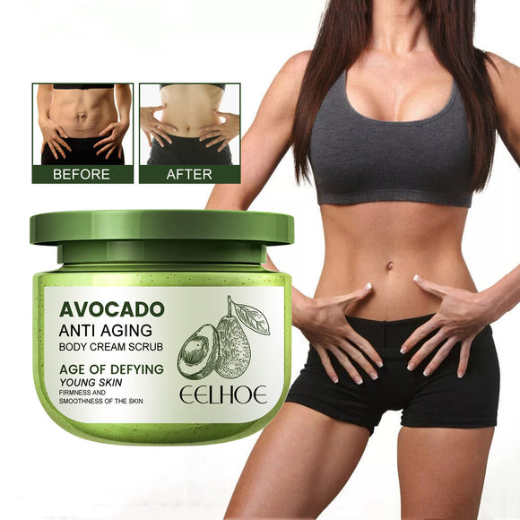 Avocado Facial Scrub, Exfoliating Dead Skin, Gentle Cleansing, Body Nourishing and Firming, Soft Whitening, Skin Frost Cream