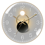4K Curved High Transparent Glass, Creative Decorative Wall Clock